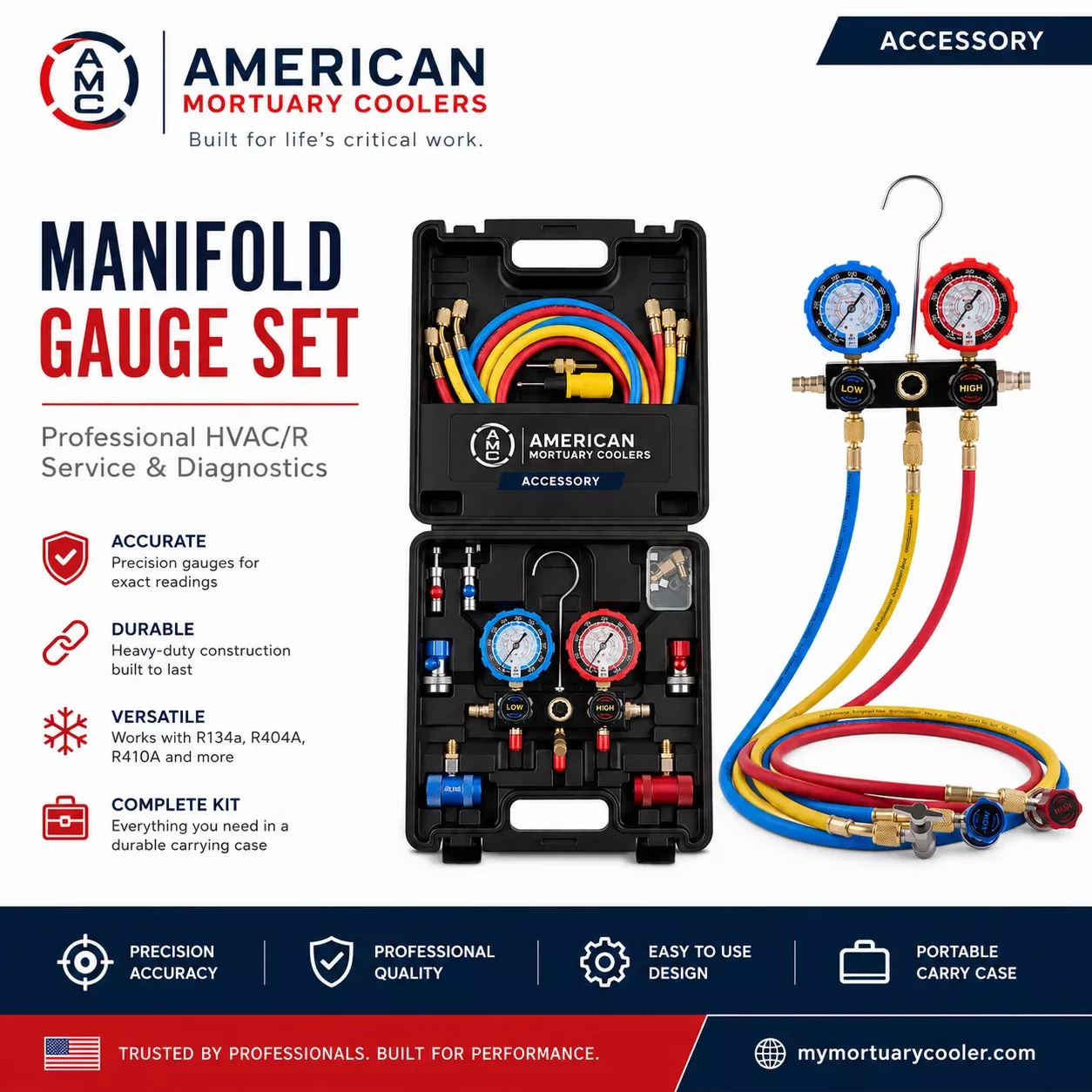 AMC Professional Manifold Gauge Set