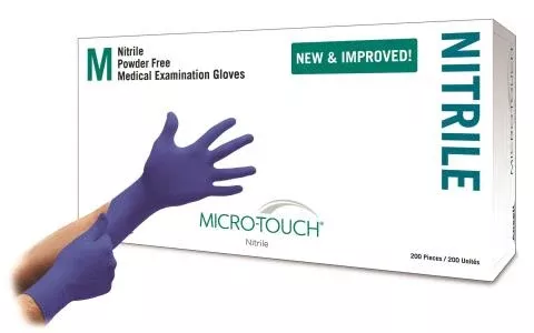 ANSELL MICRO-TOUCH NITRILE POWDER-FREE SYNTHETIC MEDICAL EXAMINATION GLOVES (200/box)