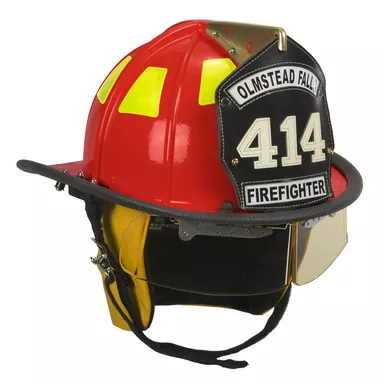Cairns Red 1010 Traditional Fiberglass Helmet, NFPA, OSHA