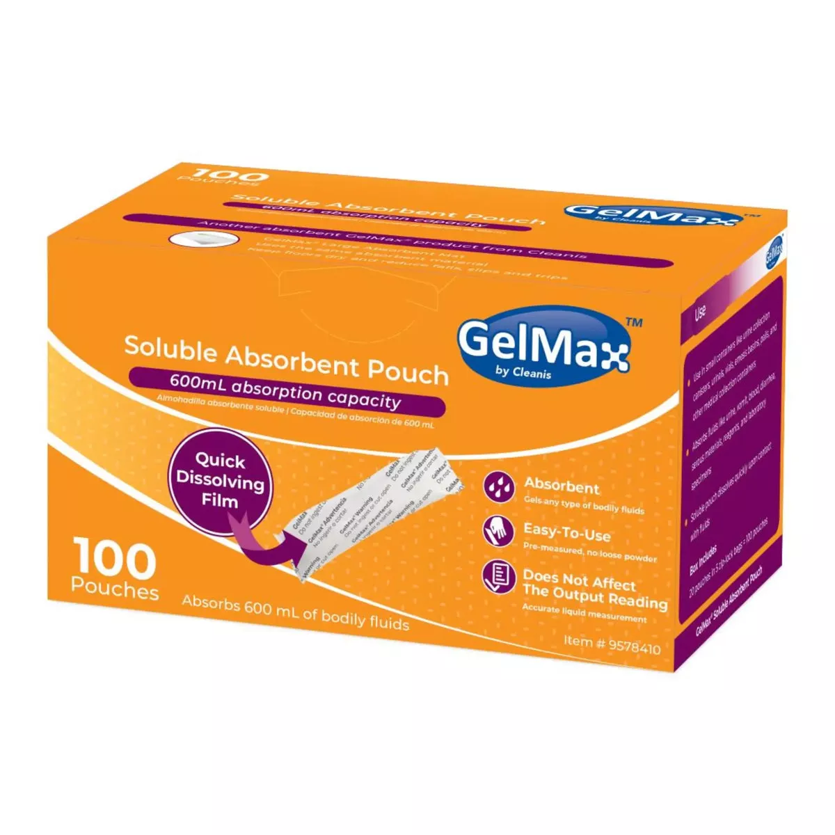 Cleanis Gelmax Super Absorbent Men's Urinal Soluble Pouch