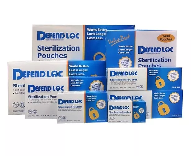 DEFENDLOC Sterilization Pouches, Pre-Folded