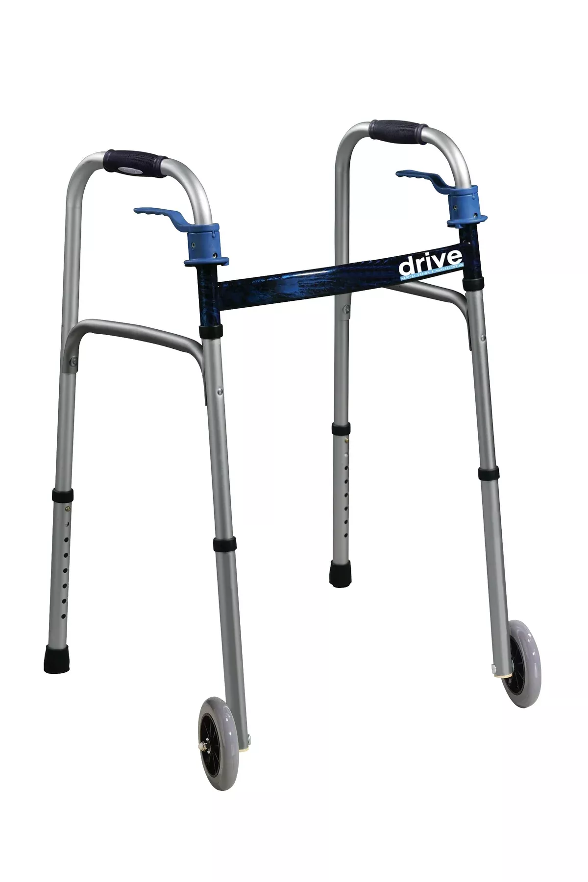 Drive Deluxe Trigger Release Youth Folding Walker with 5" Wheels