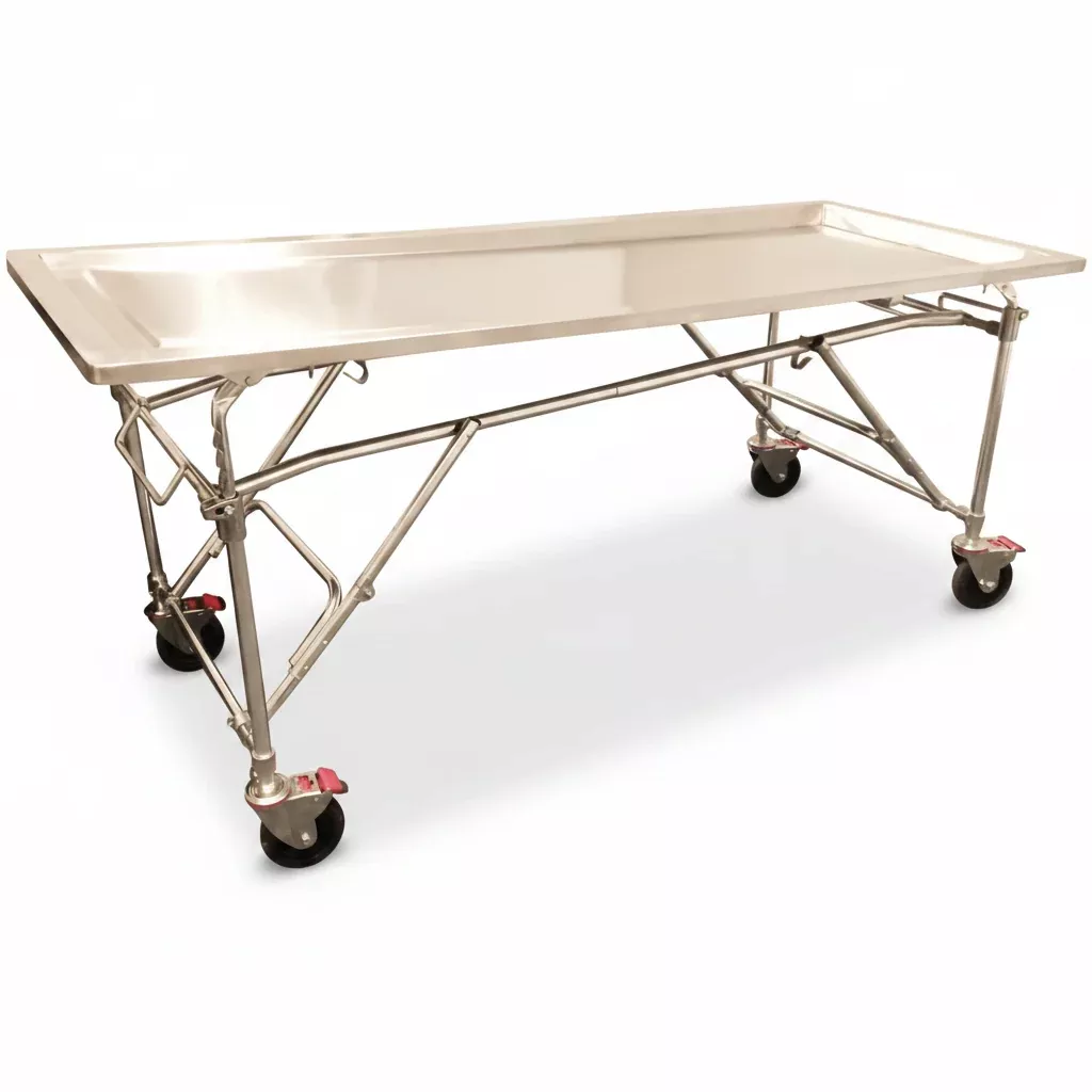 Economy Multi-Height Folding Embalming Table