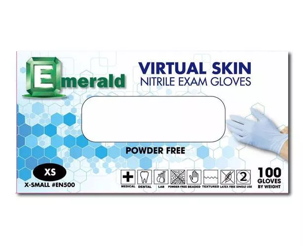 Emerald Virtual Skin Nitrile Exam Gloves