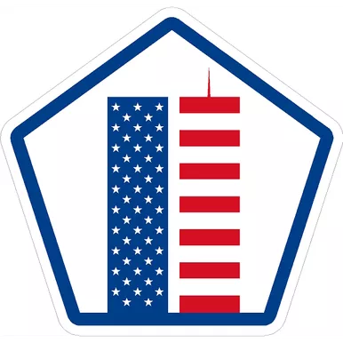 Exclusive 9-11 Memorial Pentagon US Flag Towers Reflective Decal