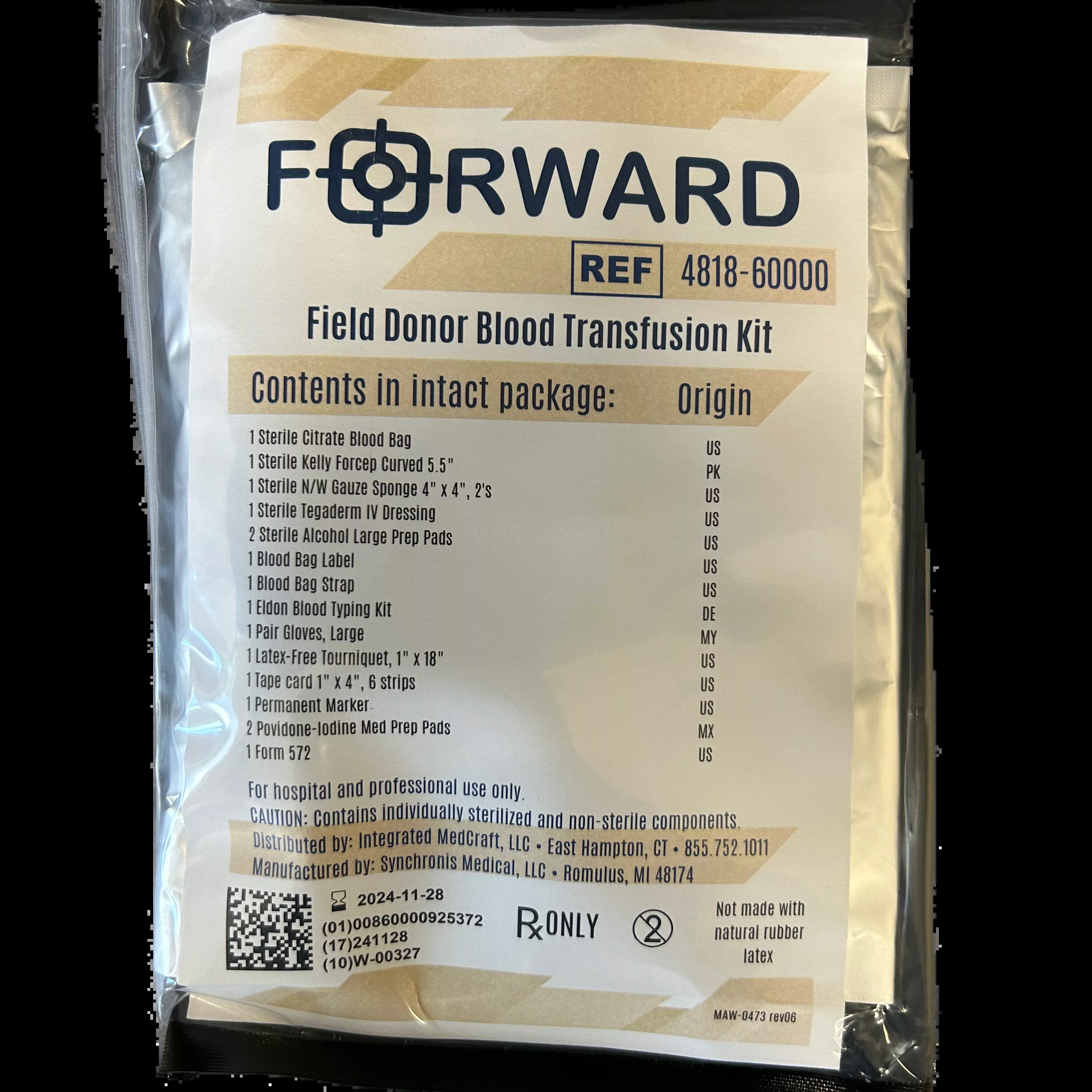 FORWARD Donor Blood Transfusion Kit