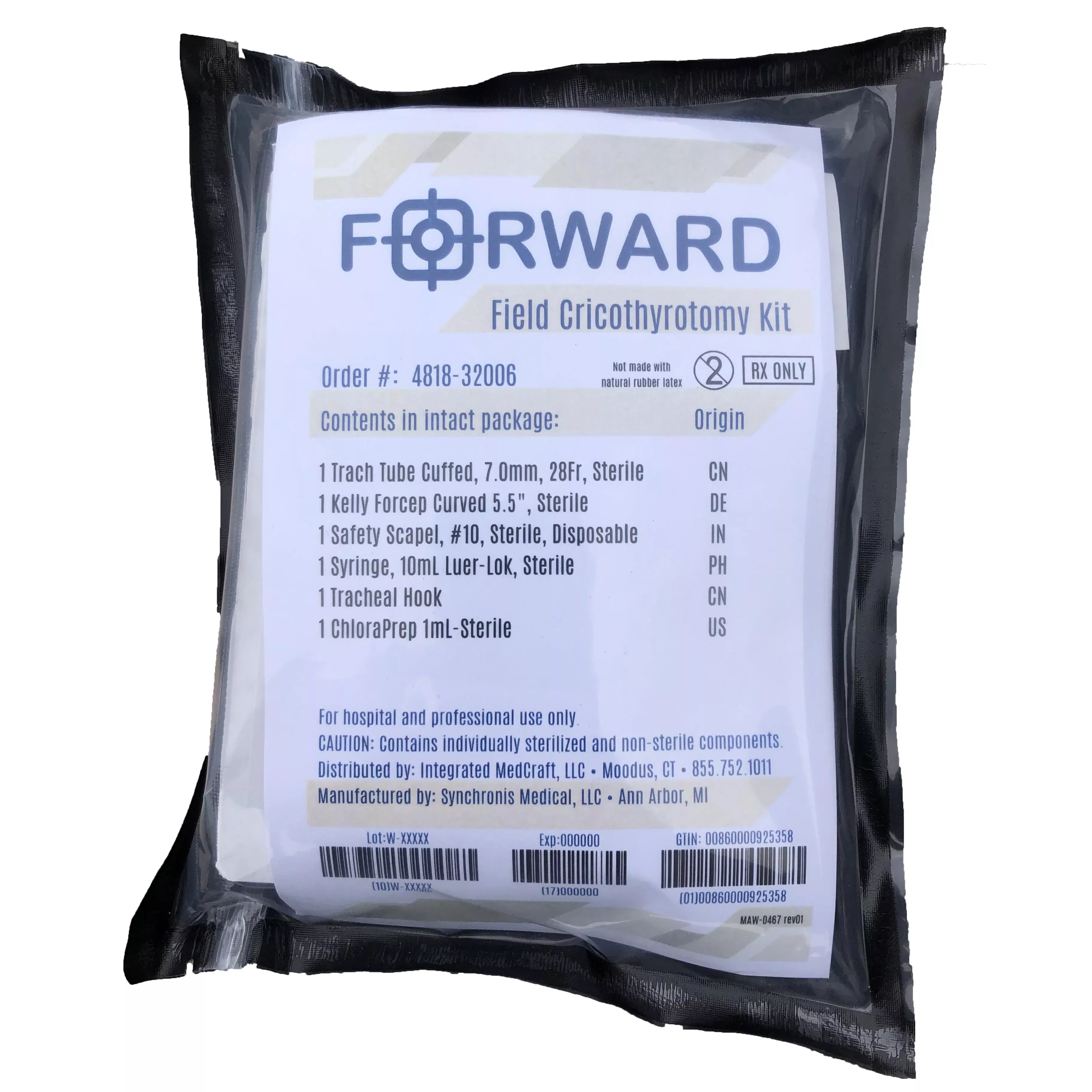 FORWARD Field Cricothyrotomy Kit
