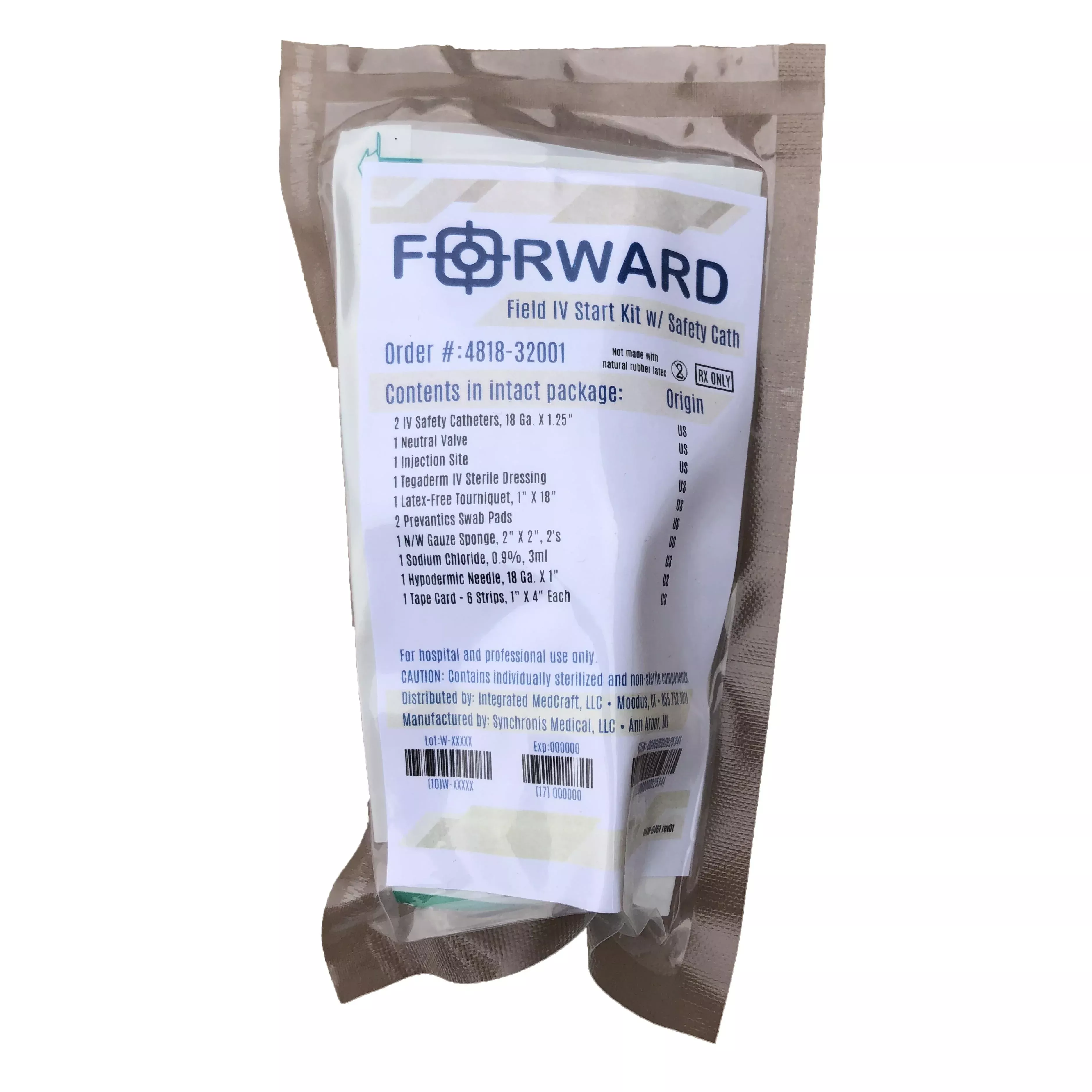 FORWARD Field IV Start Kit (SAFETY CATHETER)