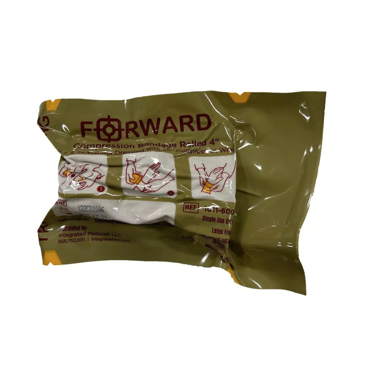 Forward Trauma Compression Dressing Rolled 4", EA