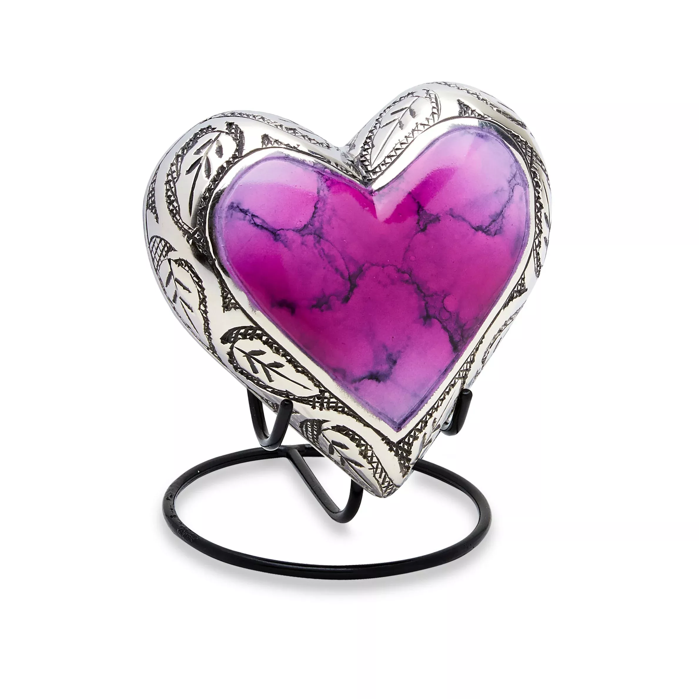 Grecian Pink Brass Heart Keepsake
