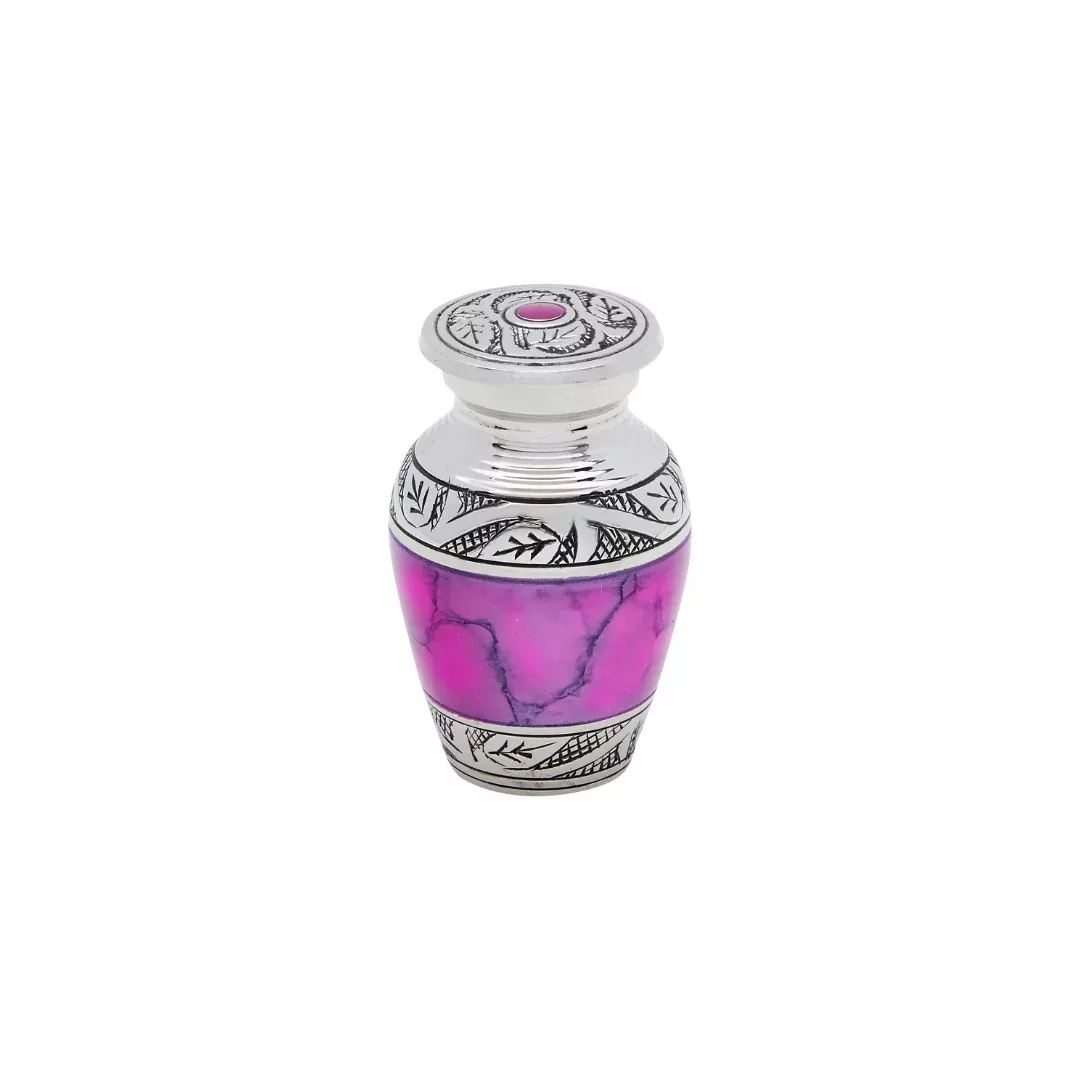 Grecian Pink Brass Keepsake Urn