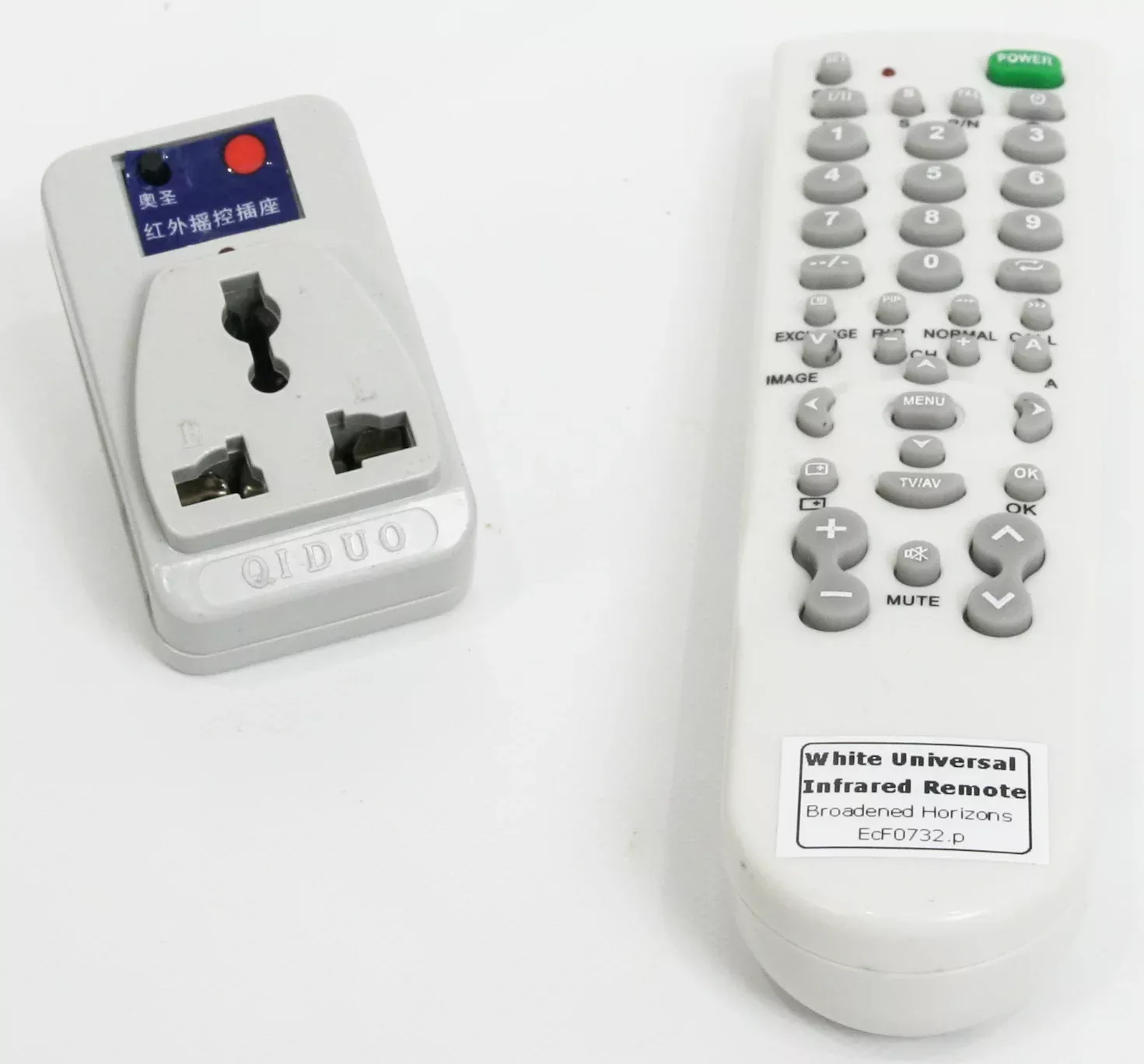 Learning Infrared AC Wall Outlet Controller with Remote
