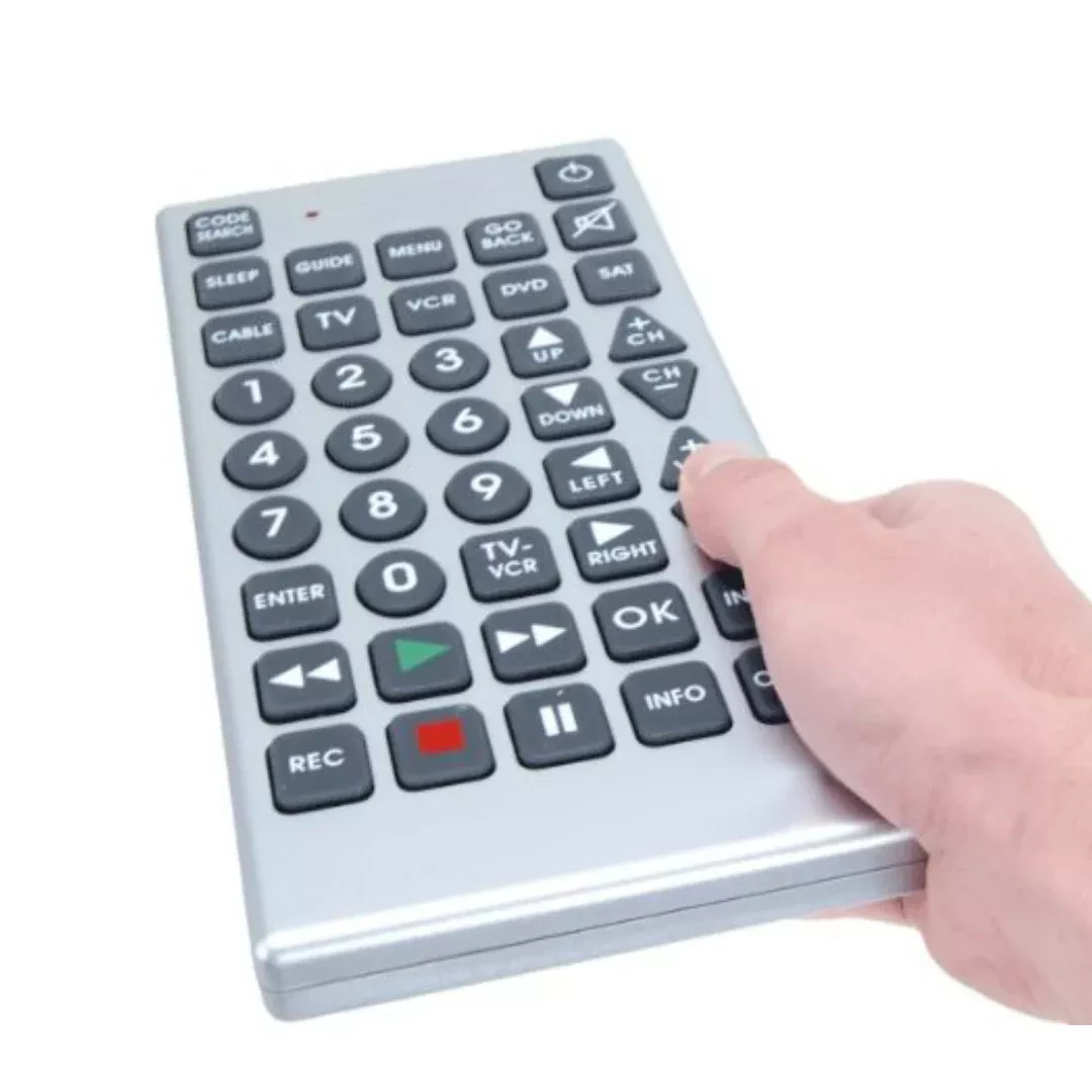 Limited Dexterity or Vision Big Button Universal Remote