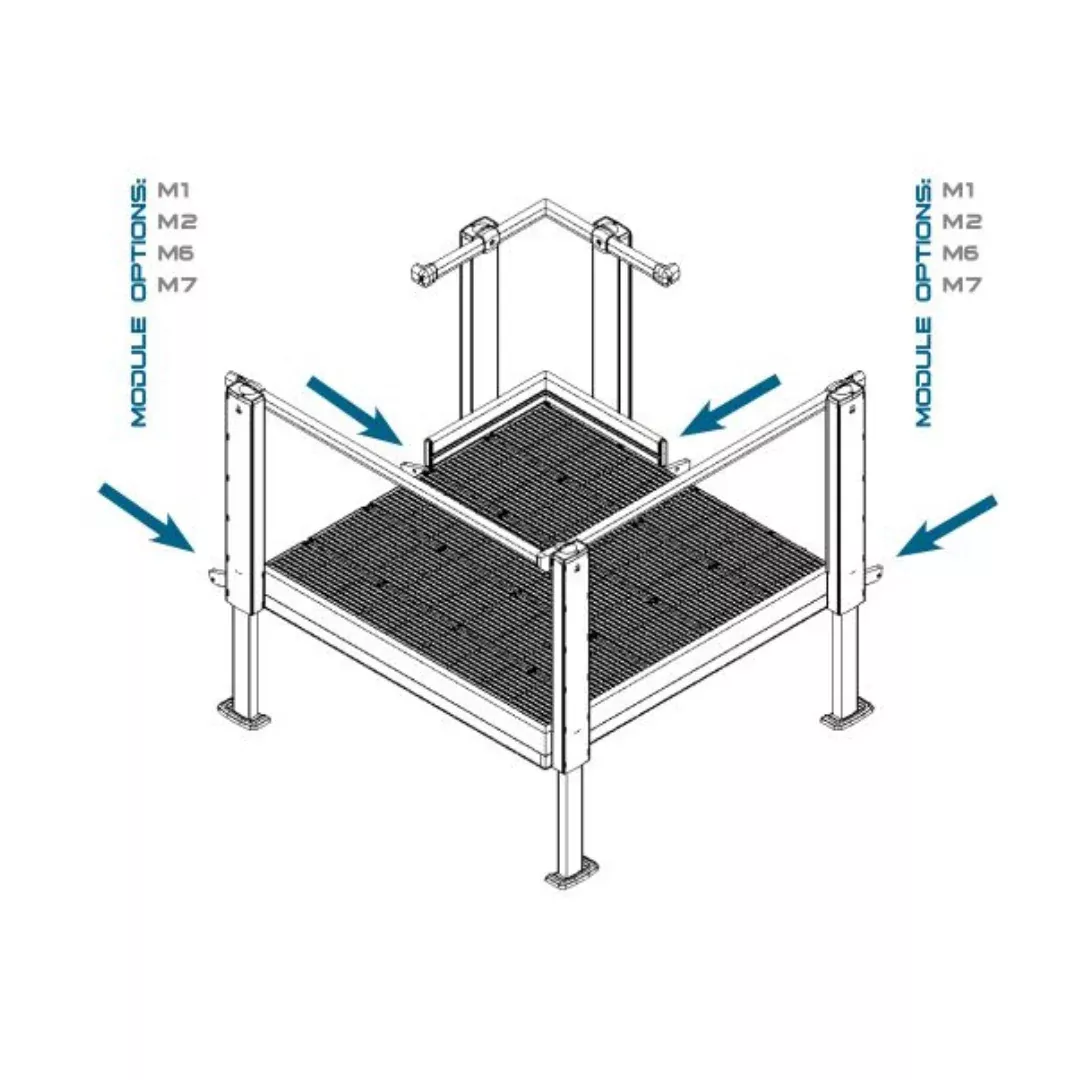 Qramp Module 8: 5' x 5' 90 Degree Platform