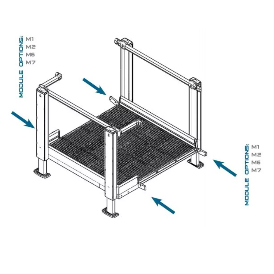 QRamp Module 9: 4' x 4' Straight Platform