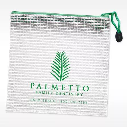 SmileCase Travel Retainer Bag Green Zip - 100 CT