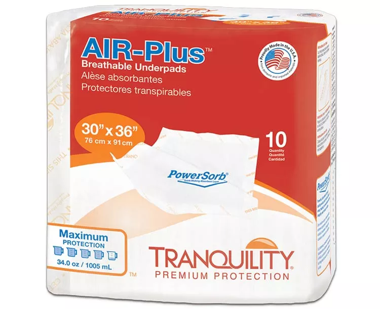 Tranquility AIR-Plus Breathable Super Absorbent Underpads