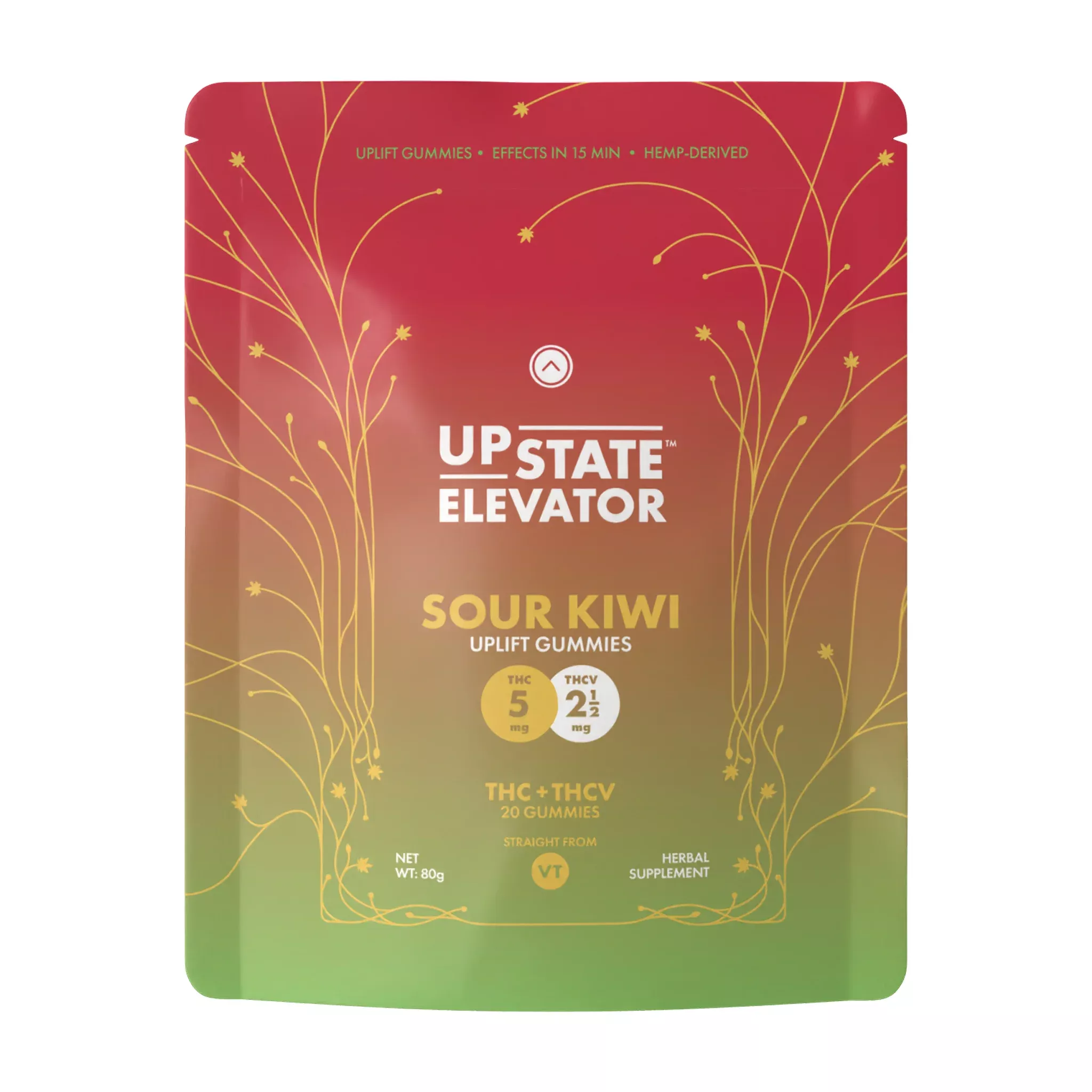 Uplift THC Sour Kiwi Gummies