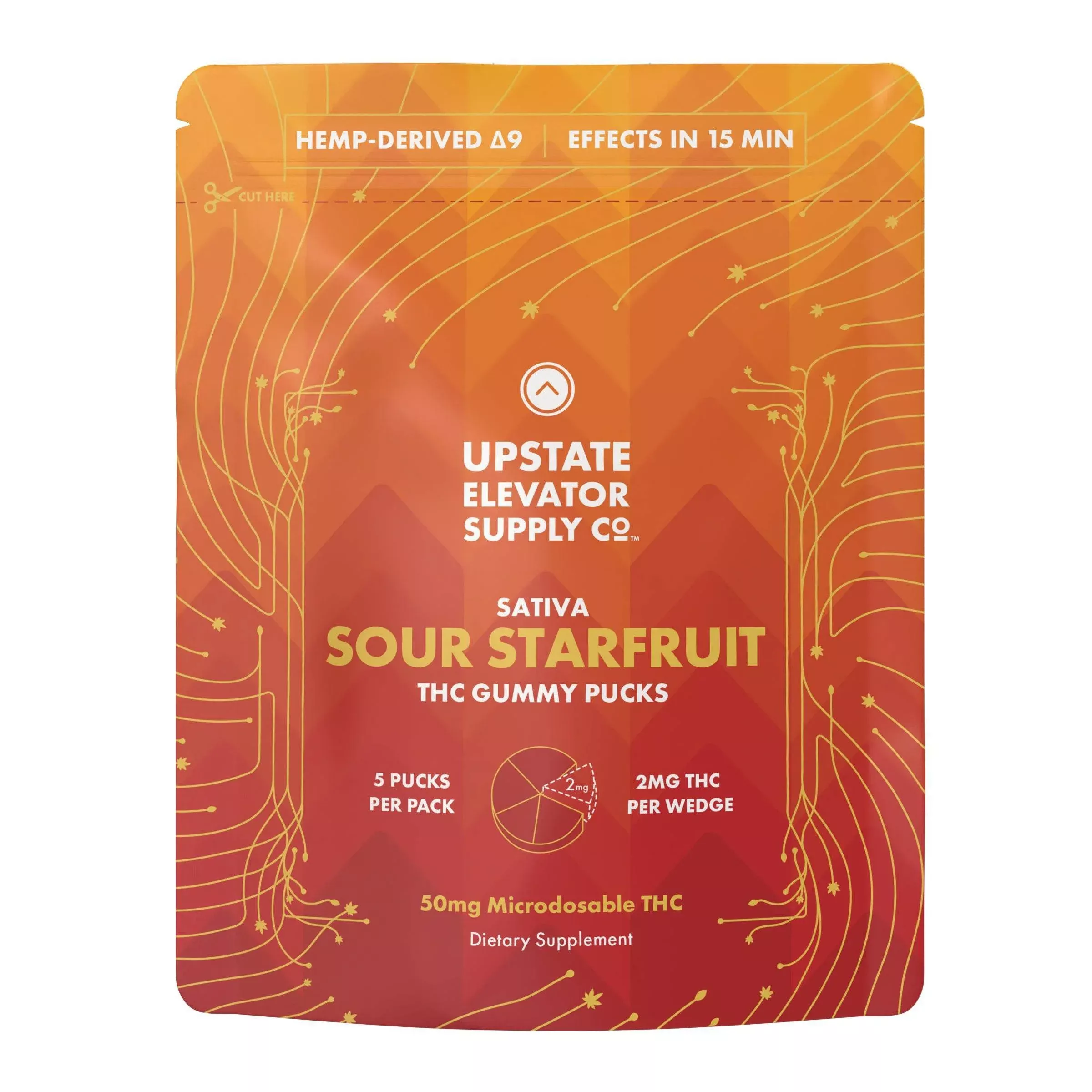 Uplift THC Sour Starfruit Gummies